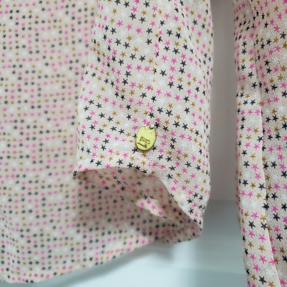 SCOTCH & SODA Pink Stars Tie Bow Blouse - Picture 6 of 10